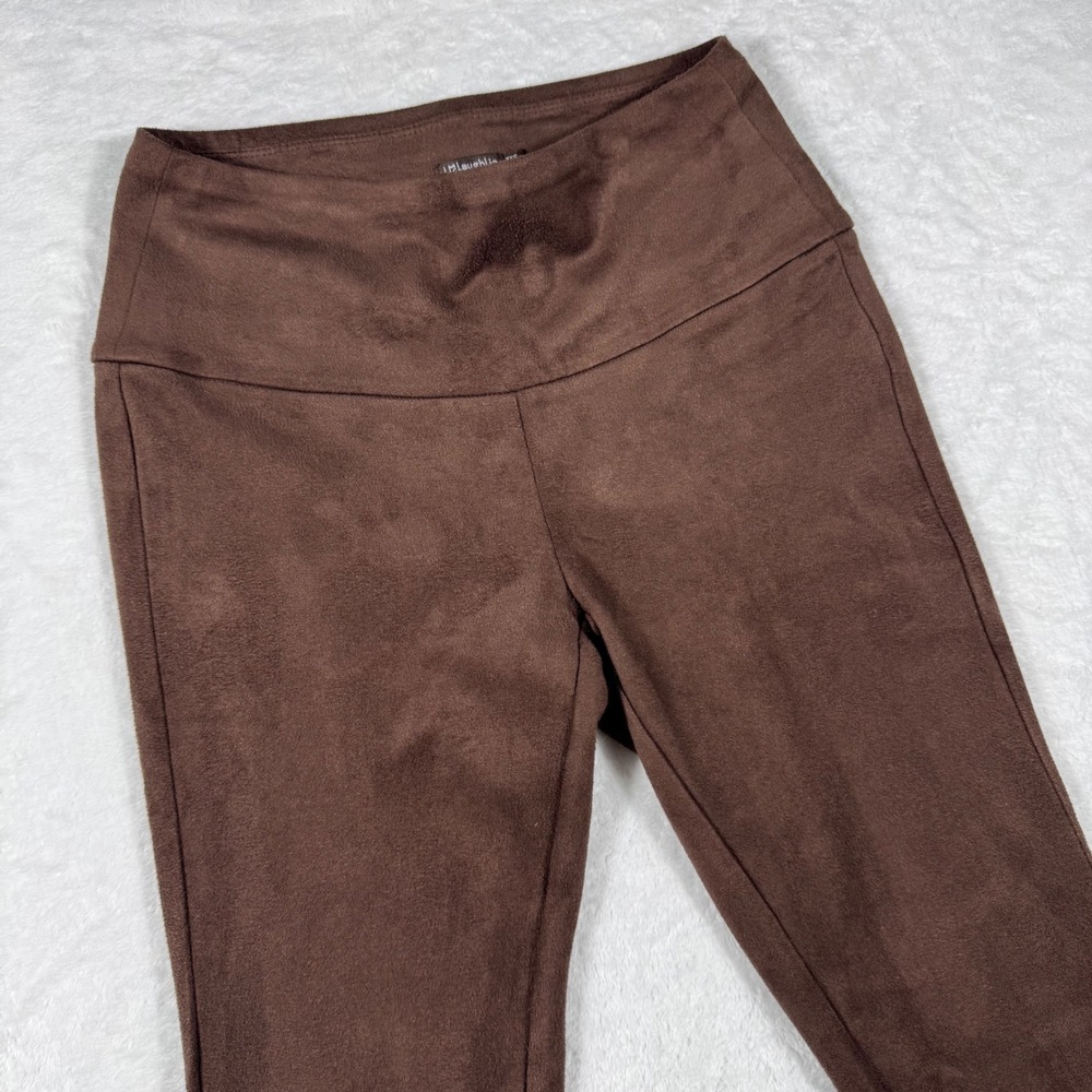 J.McLaughlin Womens XXS Faux Suede Leggings Brown Pull On Slim Tapered Pants